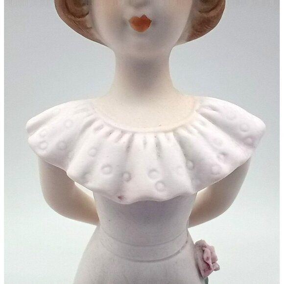 Enesco Birthday Girl Figurine Number 13 Pink Dress Red Hair Vintage 6 Inch 1982 - Picture 4 of 13